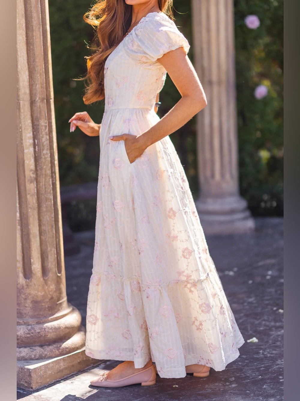 NWT IVY CITY CO TARA DRESS IN GILDED ROSE STRIPE XL - Picture 2 of 10